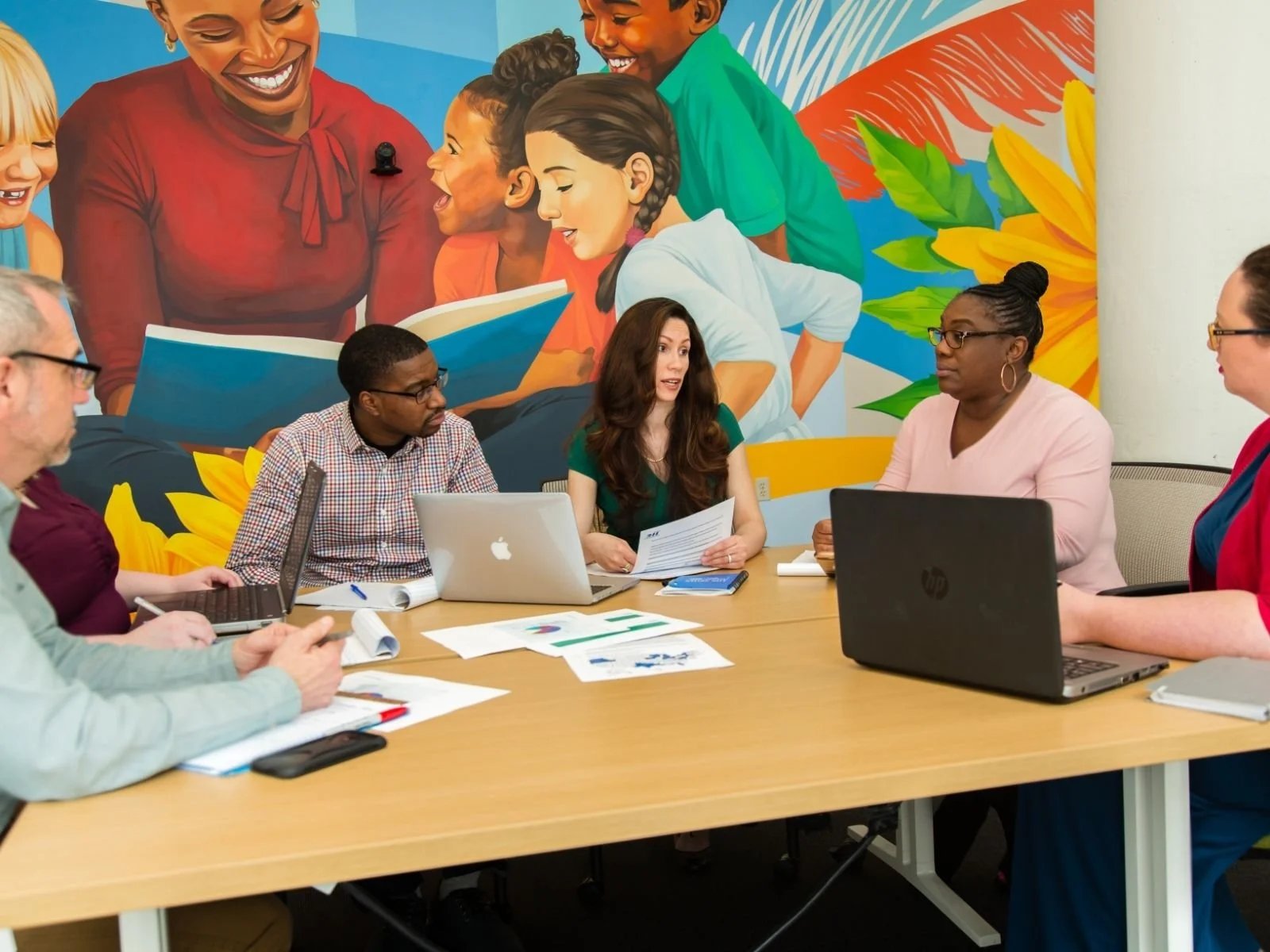 Nonprofit leaders planning a community initiative together
